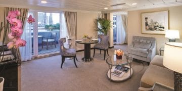 Vista Suite Cat. VS - Living Room - Room #7005 Deck 7 Forward Starboard
Insignia - Oceania Cruises