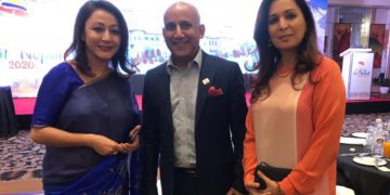 (L-R): Shradha Shrestha, Manager-Brand Promotion and Corporate Marketing, NTB with Deepak Raj Joshi, CEO, NTB and 
Seema Datt, Account Director, Buzz Travel Marketing