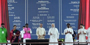 PM inaugurates the Deoghar Airport and various other development initiatives, in Jharkhand on July 12, 2022.