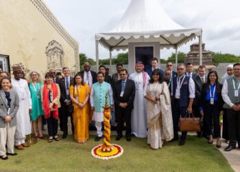 Evolve Back, Hampi extends a traditional welcome to G20 Delegates as they arrive for the 3rd Culture Working Group Meeting