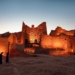 People standing outside the  At-Turaif UNESCO World Heritage Site