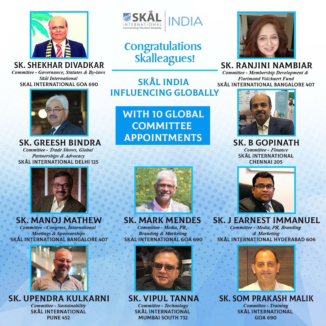 SKAL appoints 10 distinguished Indian members to Global Committees
