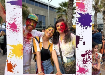 Purim meets Holi during India at Jaffa Port celebrations in Israel