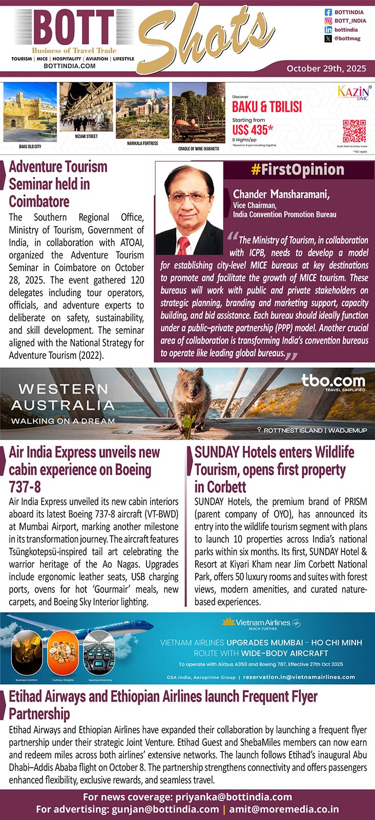 BOTT SHOTS – October 29, 2025