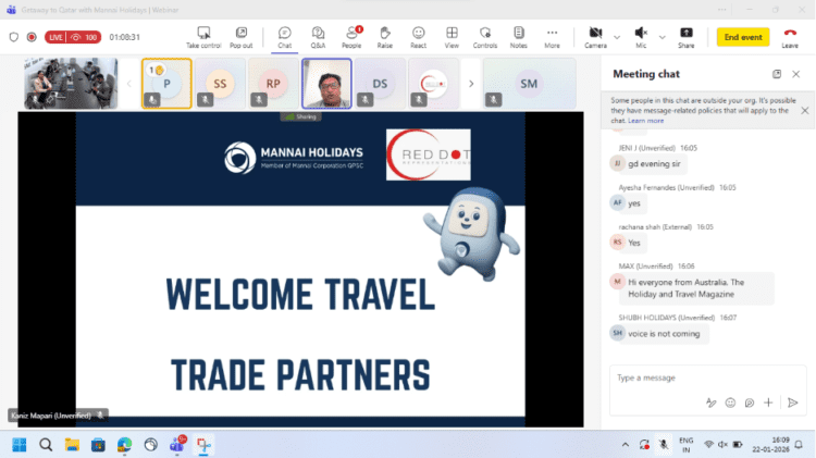 Mannai Holidays & Red Dot spotlight Qatar Tourism in trade webinar
