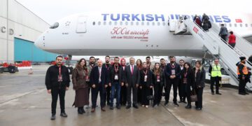 Turkish Airlines unveils 500th aircraft featuring livery of 100k employees