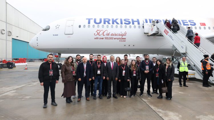 Turkish Airlines unveils 500th aircraft featuring livery of 100k employees