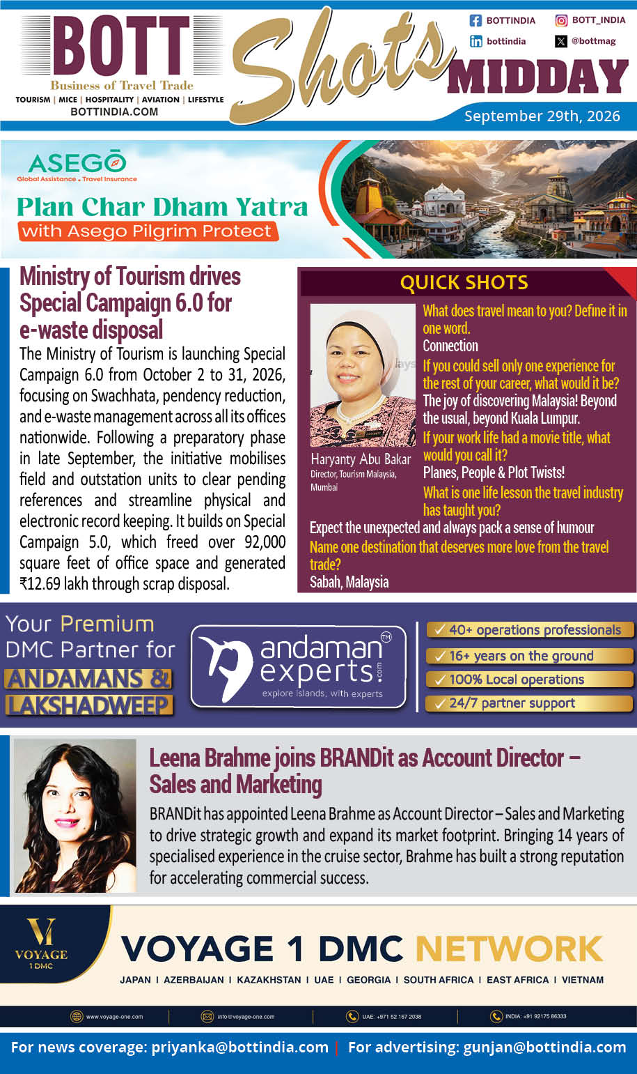 BOTT MIDDAY SHOTS: September 29, 2026