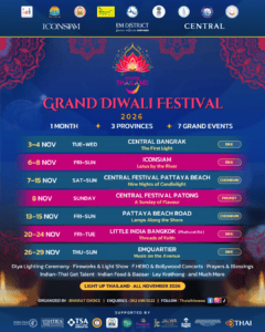 Amazing Thailand Grand Diwali Festival 2026 lights up Thailand this November